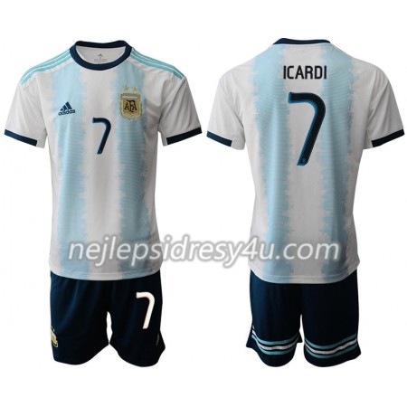 Fotbalový Dres Argentina ICARDI 7 Dětské Domácí Copa América 2019